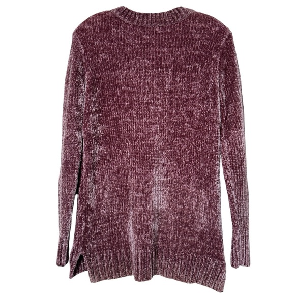 Orvis Chenille V-Neck Sweater | Purple | Size Small - Picture 2 of 6